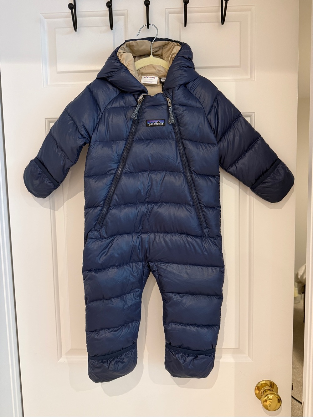 Patagonia Infant Hi-Loft Down Snowsuit Bunting, New Navy, 6-12 months